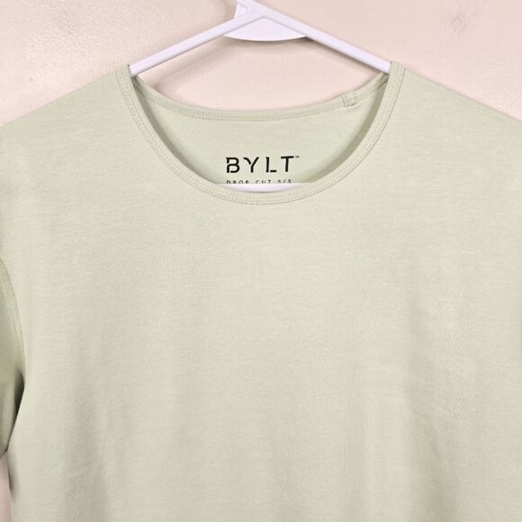 BYLT Drop Cut Lux Short Sleeve Cotton Blend Tee Small - Picture 2 of 9
